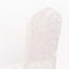 Crushed Velvet Spandex Banquet Chair Cover Fitted Slipcover White - Stretch 190GSM Slipcover with Foot Pockets for Weddings & Events