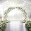 8ft Gold Metal Half Crescent Moon Wedding Arbor Frame, Curved Design Arch Flower Balloon Stand