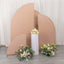 Set of 4 Matte Nude Spandex Half Moon Chiara Backdrop Stand Covers, Custom Fitted Wedding Arch Covers - 2.5ft,5ft,6ft,7ft