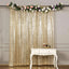 8ftx8ft Champagne Sequin Event Curtain Drapes, Backdrop Event Panel