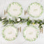 25-Pack Paper 8" Round Dessert Plates in White with Floral Greenery & Scalloped Edges - Disposable Appetizer Salad Plates for Rustic Weddings & Garden Brunches