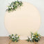 7.5ft Matte Beige Round Spandex Fit Party Backdrop Stand Cover