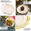 25-Pack Paper Dinner Plates in White with Gold Scallop Rim - Disposable 300GSM Party Plates for Classy Banquets & Celebrations 10"