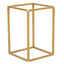 2-Pack Wedding Flower Stand Gold Metal Geometric Column Frame Rectangular - Versatile Floral Pedestal for Sophisticated Arrangements 12"