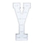 Giant LED Marquee Light Up Letter "Y", White 4ft Pre-Cut Foam Board with 10 Warm White Battery Operated LEDs, Glue Gun and Sticks