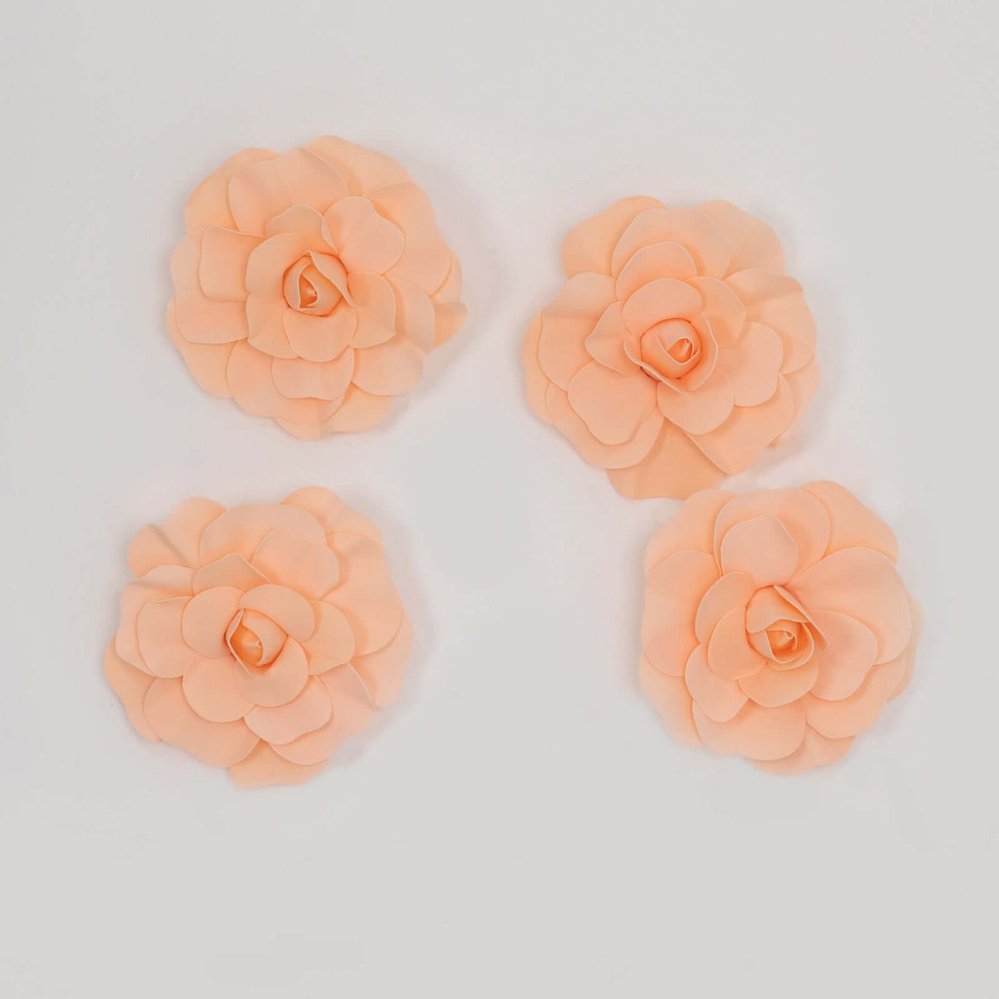 4 Pack 12" Large Blush Real Touch Artificial Foam DIY Craft Roses