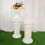 2 Pack White Crystal Beaded Pedestal Stand French Inspired Pillar With 10mm Crystal Studs - 25" Tall PVC