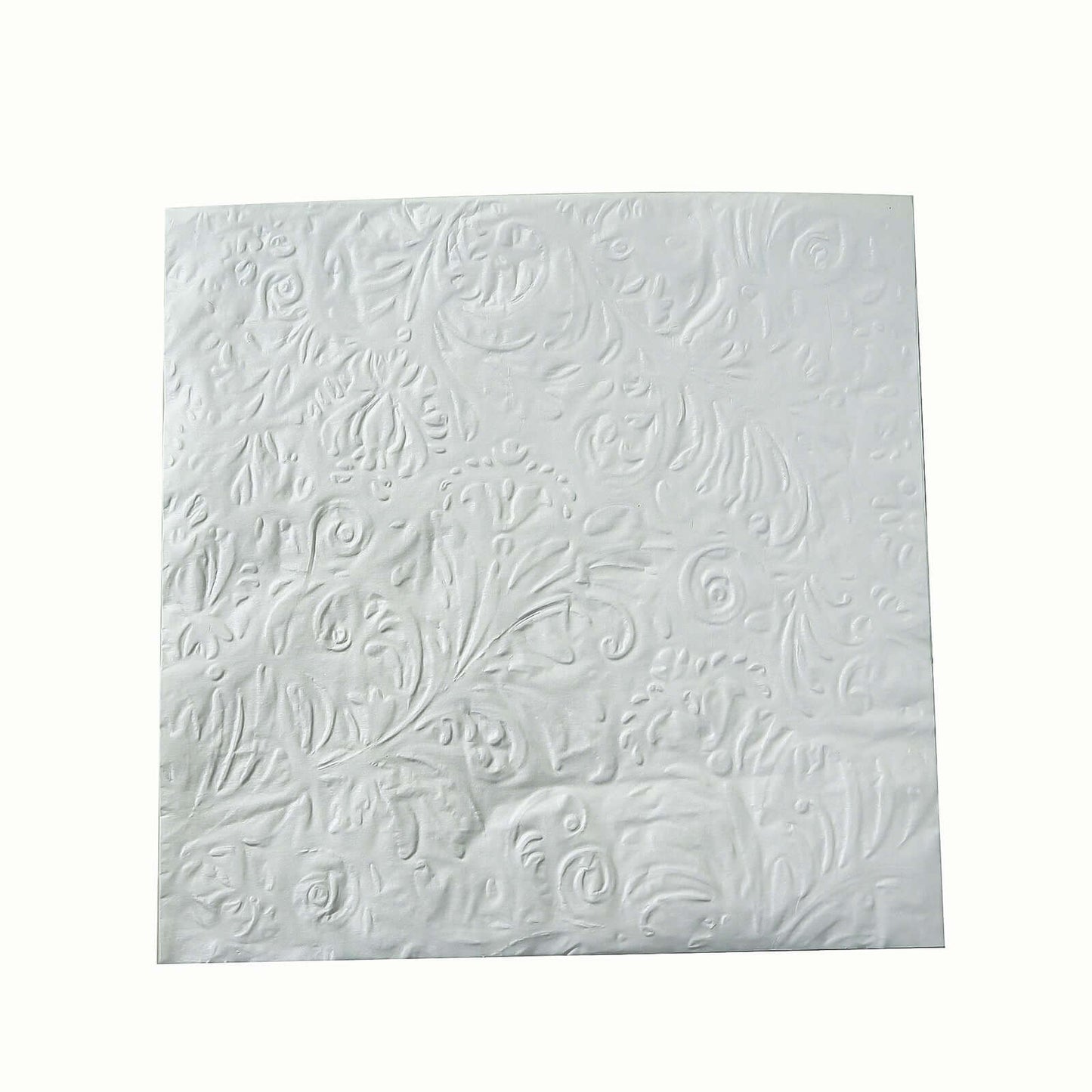 50-Pack Paper Cocktail Napkins with Embossed French Swirl Pattern White - Soft 2 Ply Beverage Napkins for Events 6.5"x6.5"