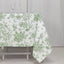 Polyester 70"x70" Square Tablecloth White - Dusty Sage Green French Toile Pattern for Elegant Occasions