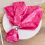 5 Pack Premium Crushed Velvet 20"x20" Napkins Fuchsia - Rich & Textured Finish Dinner Napkins