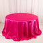 Satin 132" Round Tablecloth Fuchsia - Stylish Seamless Table Cover