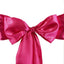 5 Pack Satin Chair Sashes Fuchsia - Durable Chair Bows with Shiny Finish 6"x106"
