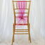 5 Pack Organza Chair Sashes Fuchsia - Reusable Sheer Chair Bows 6"x108"