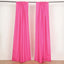 2 Pack Fuchsia Polyester Event Curtain Drapes, 10ftx8ft Backdrop Event Panels With Rod Pockets 130 GSM