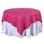 Polyester Square 70"x70" Tablecloth Fuchsia - Wrinkle-Resistant & Durable Table Cover