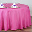 Polyester 132" Round Tablecloth Fuchsia - Seamless Chic Table Cover
