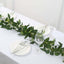6ft Real Touch Green Artificial Silk Rose Leaf Hanging Vine, Flexible Greenery Table Garland