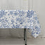 Polyester 60"x102" Rectangle Tablecloth White - Blue French Toile Pattern for Elegant Gatherings