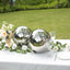 2-Pack Gazing Globe Mirror Ball Reflective Hollow Stainless Steel Silver Spheres - Decorative Outdoor Garden Display 12"