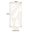 7ft Tall Gold Metal Rectangular Geometric Flower Frame Prop Stand, Wedding Backdrop Floor Stand With Cloudy Film Insert