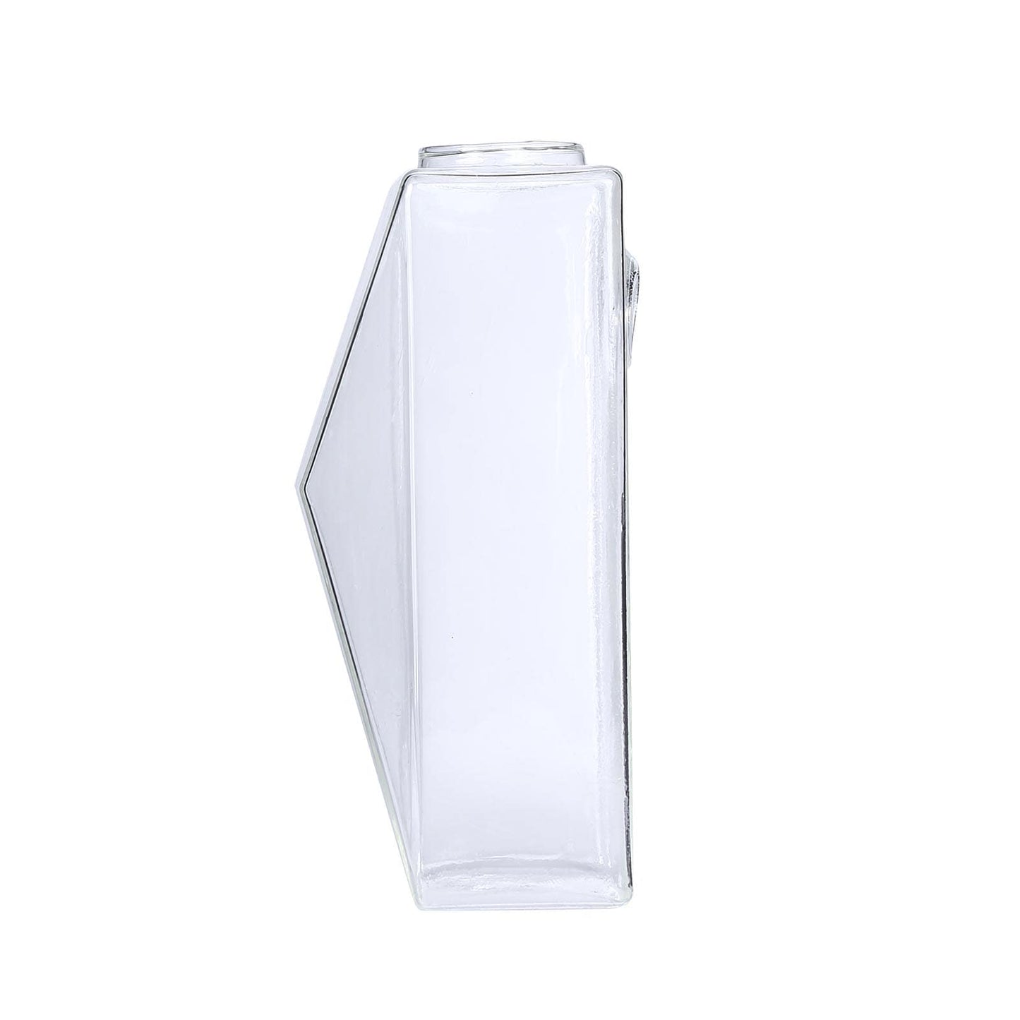 3-Pack Glass Wall Vase Hanging Trapezoid Design Indoor Planters - Modern Wall Mounted Terrariums for Living Spaces