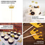 24-Pack Cupcake Topper Picks Royal Crown Design Glitter Gold - Party Cake Toppers 5"
