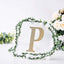 Decorative Rhinestone Alphabet "P" Letter Stickers, Glitter Adhesive Craft Letters Gold DIY Sparkle Embellishments 8"