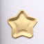 25-Pack Paper Star Shaped Dessert Plates in Matte Gold - Eco-friendly Disposable 300GSM Salad Appetizer Plates for Festive Occasions 7"