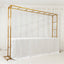 6ftx8ft Gold Rectangular Arbor - Freestanding 6' High Over the Table Stand, Backdrop Stand with Double Frame for Floral Balloon DÃ©cor