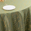Polyester 120" Round Tablecloth Dusty Sage Green with Gold Foil Tree Branch Pattern - Wrinkle-Resistant Seamless Table Cover for Classy Events