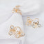 10-Pack Gold Butterfly Napkin Holders with Crystal Accents â€“ Decorative Napkin Rings for Weddings & Events