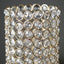 Full Crystal Beaded Candle Holder Shiny Gold Metal - Stylish Pillar Stand for Weddings 16"