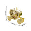 12 Pack 4" Gold Princess Heart Carriage Treats Party Favor Boxes, Candy Container Gift Boxes