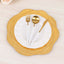6-Pack Acrylic Round Charger Plates 13" in Metallic Gold with Ribbed Rose Pattern, Event Tabletop Decorative Charger Tableware