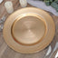 6-Pack Acrylic Round Charger Plates 13" in Gold with Beaded Rim, Dinner Charger Event Tabletop Decor