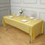 5-Pack Plastic Table Covers Gold Rectangle - Reliable PVC Disposable Covers for Gatherings 54"x108"