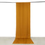 Gold 4-Way Stretch Spandex Event Curtain Drapes, Wrinkle Free Backdrop Event Panel with Rod Pockets - 5ftx14ft