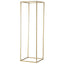 2-Pack Wedding Flower Stand Gold Metal Geometric Column Frame Rectangular - Versatile Floral Pedestal for Sophisticated Arrangements 32"