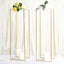2-Pack Wedding Flower Stand Gold Metal Geometric Column Frame Rectangular - Versatile Floral Pedestal for Sophisticated Arrangements 40"