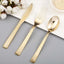 24-Pack Plastic Forks with Hammered Style Gold - Heavy Duty Disposable Silverware 7"