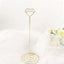 10-Pack Metal Card Holder Stands Heart Design Gold - Table Number Stands and Wedding Place Card Menu Clips 8"