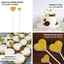 24-Pack Cupcake Topper Picks Heart Shaped Design Glitter Gold - Party Cake Toppers 4.5", 4"