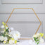 Hexagon Wedding Arch Table Centerpiece Metal Gold - Self-Standing Geometric Flower Balloon Stand 21"