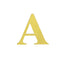 4 Pack 5" Metallic Gold Alphabet Stickers Banner, Customizable Stick on Gold Letters - A