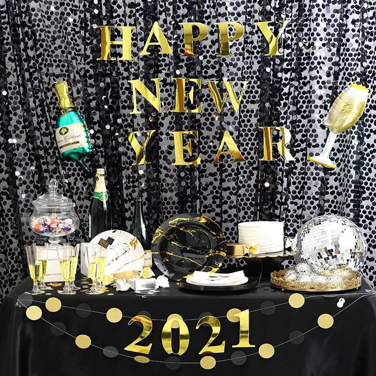 4-Pack Stickers Banner Custom Alphabet "F" Design Gold - Text Stick-On Decorative Letters 5"