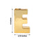 Shiny Ceramic Vase Letter "E" Gold Plated - Chic Bud Planter Pot for Events & Decor 6"