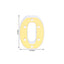 3D Marquee Number "0" Warm White 6 LED Lights Gold - Stylish Light-Up Accent for Events 6"
