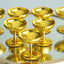 12-Pack Plastic Dessert Cup Candy Dishes Gold - Decorative Mini Pedestal Stands for Treats 2"