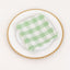 5 Pack Polyester 15"x15" Napkins Sage Green/White Buffalo Plaid Gingham Style Cloth Napkins
