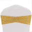 5 Pack Premium Crushed Velvet Chair Sashes Champagne Ruffle Style - Textured Chair Bands for Stunning Event Decor